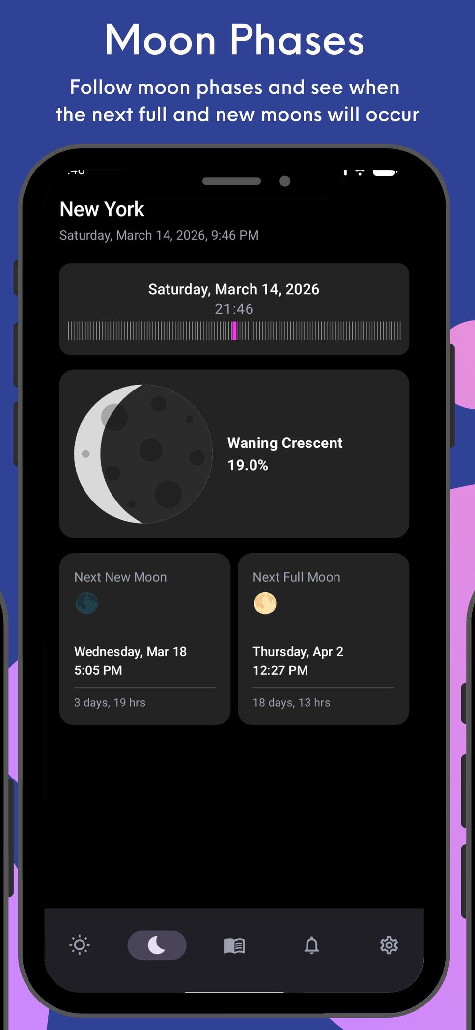 Planetaro Android — moon phases and lunar calendar